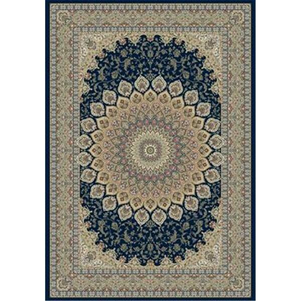 Dynamic Rugs Ancient Garden Rectangular Rug- Navy - 5 ft. 3 in. x 7 ft. 7 in. AN69570903484